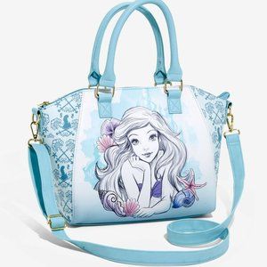 Loungefly Disney Little Mermaid Satchel Princess Ariel Purse Watercolor Bag